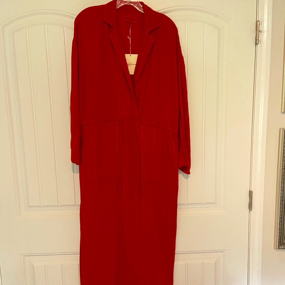 Mara Hoffman Swim, Red, Cotton, Maxi-Dress